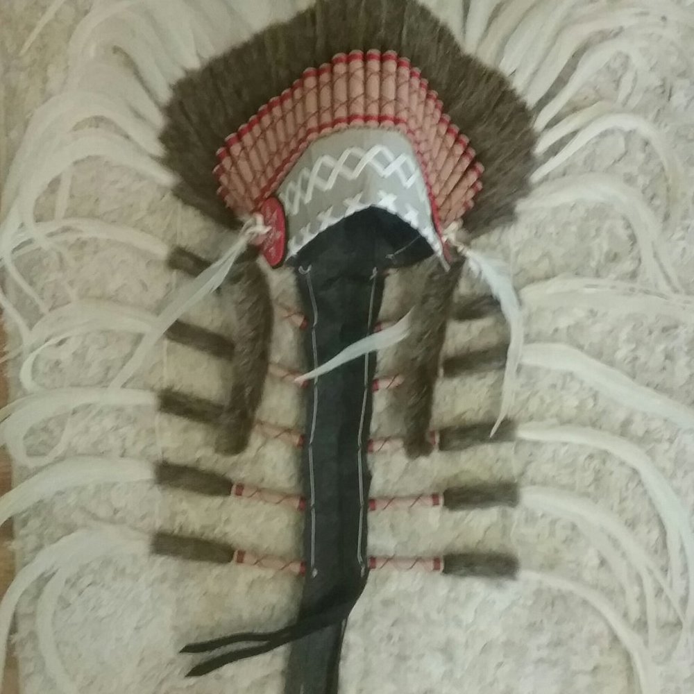 Stunning NAVAJO Custom Made Native American Headdress - Picture 1 of 9